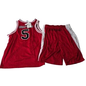 READ Size 2XL /XL Vintage Georgia Bulldogs Basketball Suit #5 Jersey & Shorts